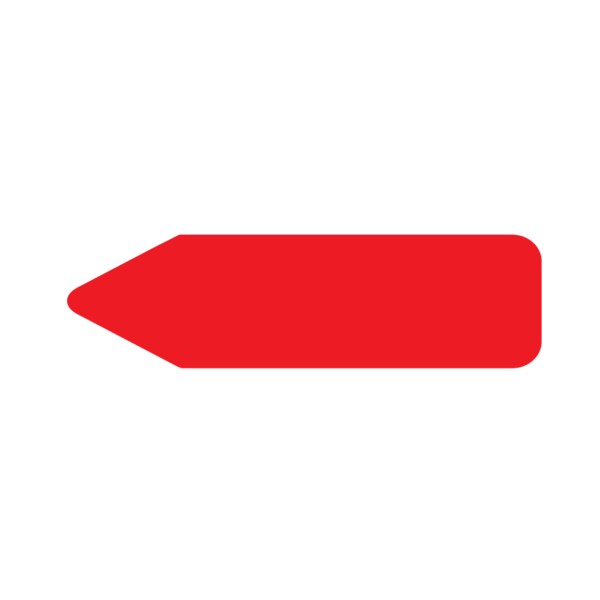Labeling Flag - Solid - Red - 9/16" x 2"
